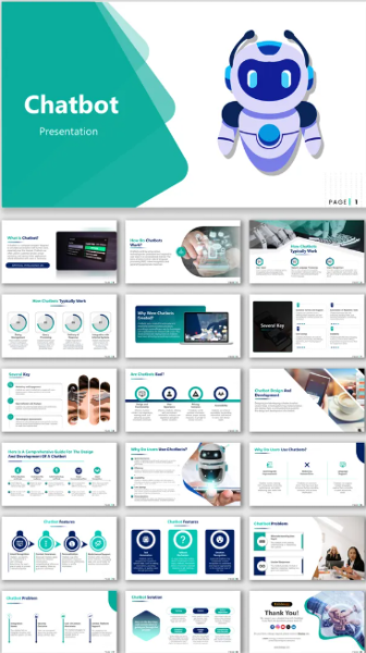 Slide deck presentation made by a chatbot