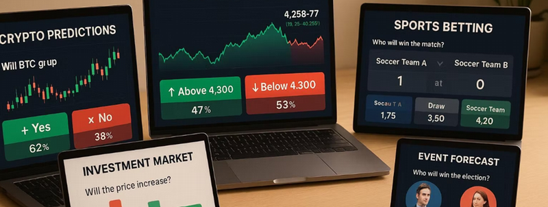 Computer screens with sports betting images